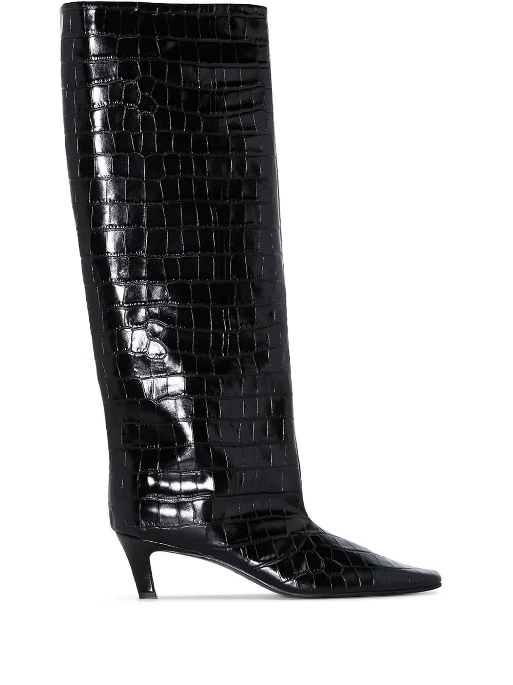 TOTEME The Wide Shaft croc-effect boots