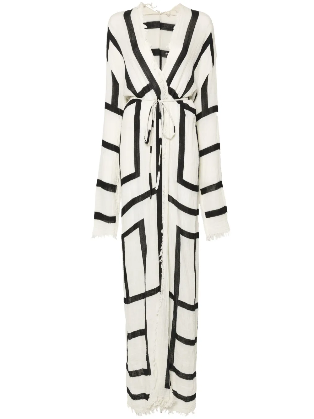 TOTEME geometric-print wrap dress