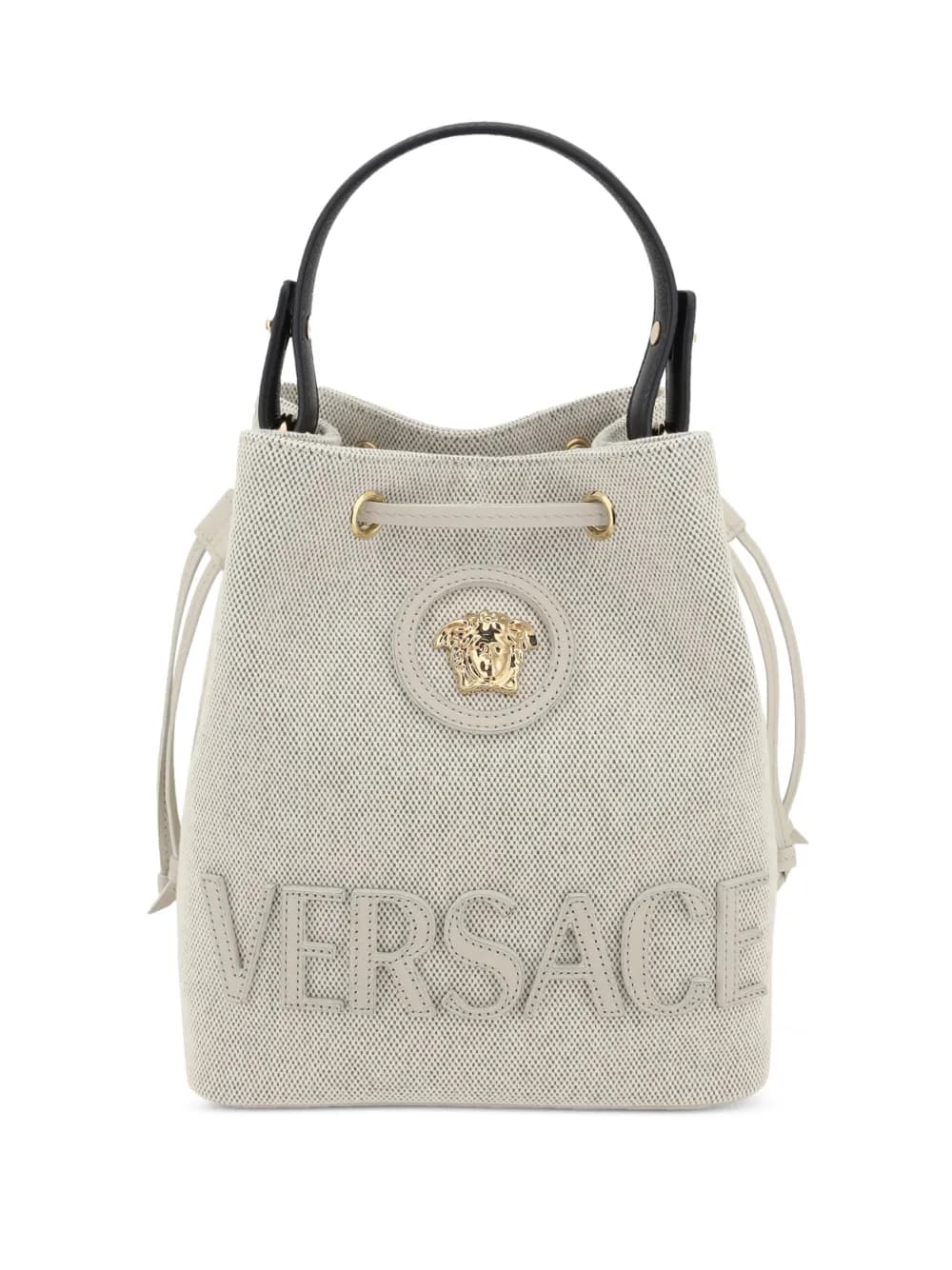 Versace La Medusa canvas bucket bag