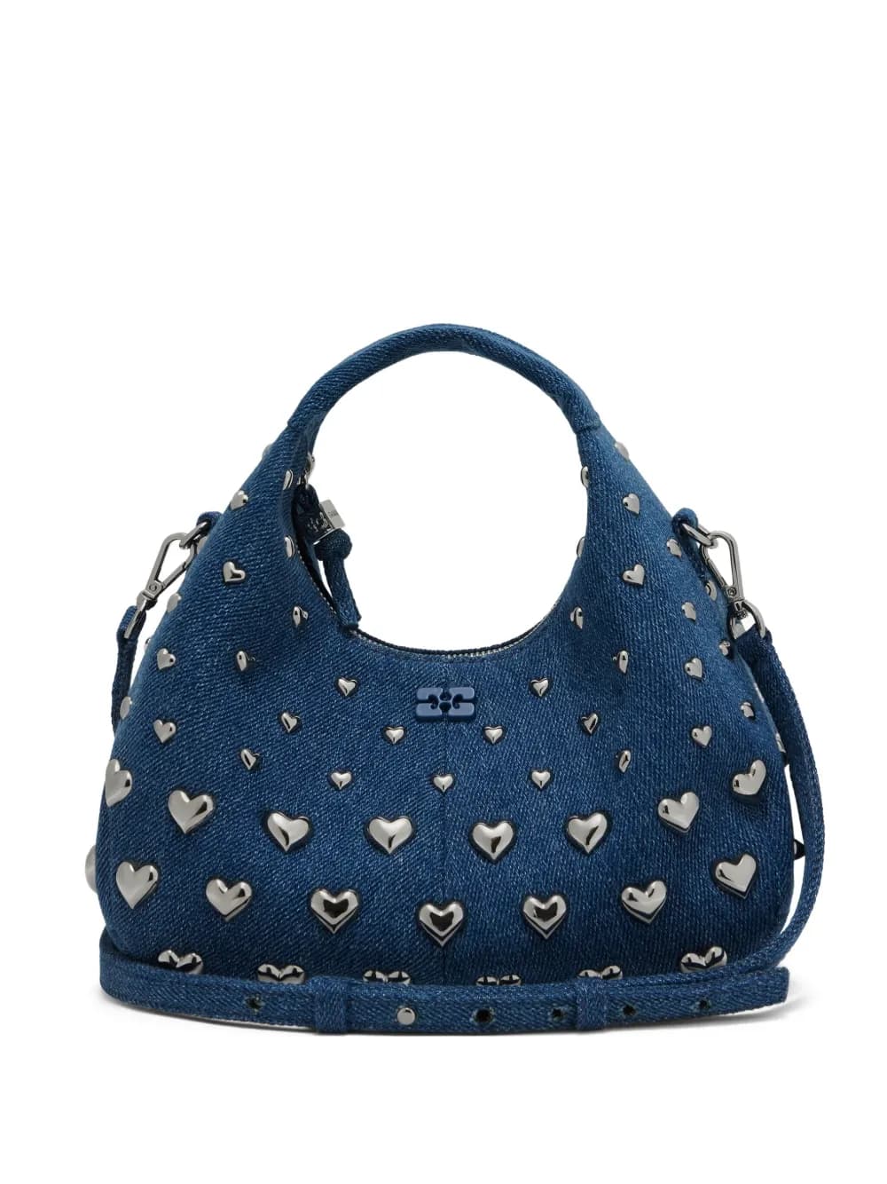 GANNI heart-stud tote bag