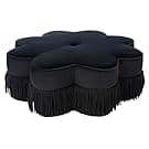 Amazon Safavieh Home Tanith Black Velvet Flower Ottoman