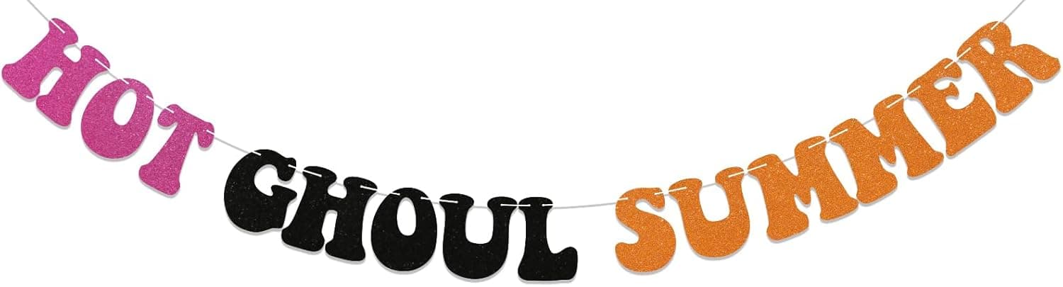 Amazon Hot Ghoul Summer Banner Summerween Banner Summer Halloween Party Decorations Spooky Summers Decorations