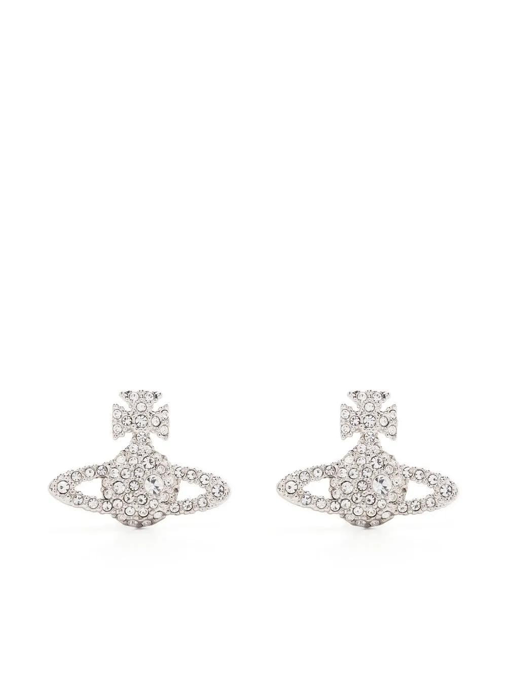 Vivienne Westwood crystal-embellished logo stud earring