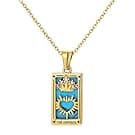 Amazon SPARKLAURA Gold Tarot Card Necklace for Women Men, Non Tarnish 18K Gold Plated Vintage Lucky Charm Square Pendant Talisman Amulet Necklaces Unisex Jewelry