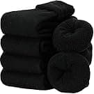Amazon EBMORE 5 Pairs Women Merino Wool Boot Socks Warm Thermal Winter Thick Hiking Cozy Cabin Crew Comfy Socks for Ladies