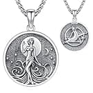 Amazon DRINSPER Hecate Wiccan Triple Moon Goddess Necklace Tetragrammaton Nudo De Bruja Plata 925 Original Sterling Silver Cat Moon Pendant Hekate Witch Necklace Amulet Witchy Jewelry Gifts for Women Men